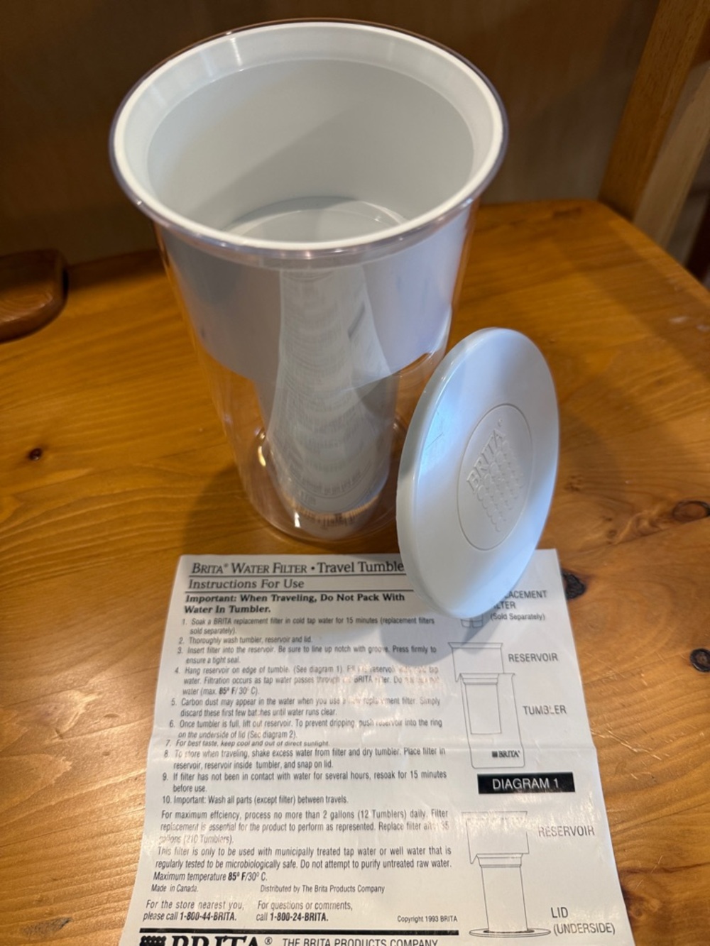 NWT Brita Water Filter Travel Tumbler (filter not included), 24-ounce